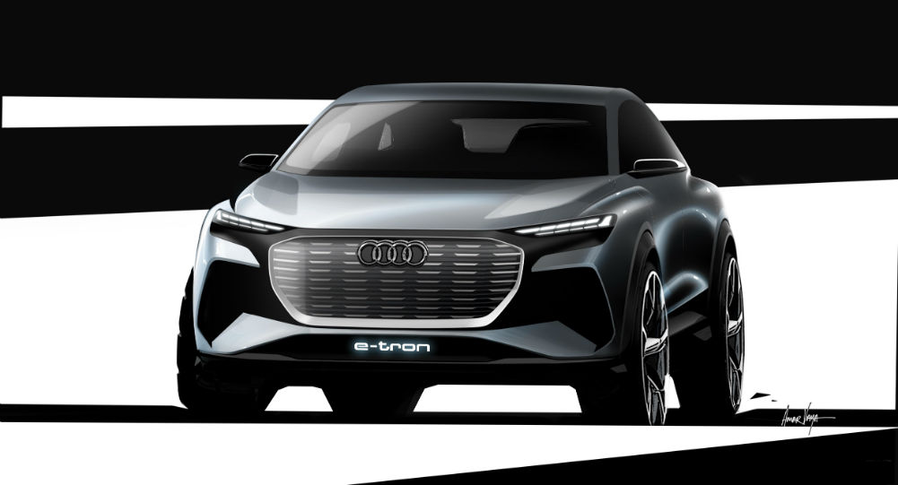أول رسوم تخطيطية لسيارة Audi Q4 e tron