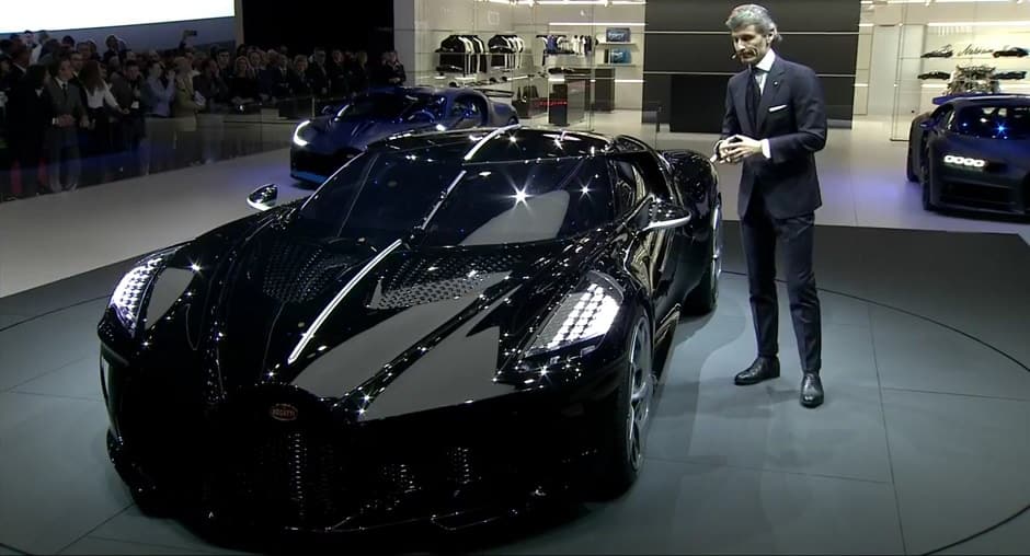 بوغاتي السيارة السوداء أغلى سيارة في العالم تظهر ضمن فعاليات معرض جنيف للسيارات 2019